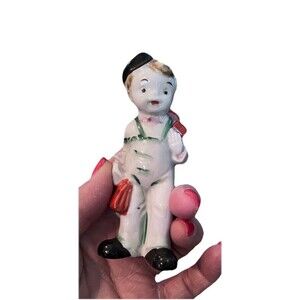 VTG Rare Occupied Japan Porcelain Boy Hand Painted Figurine 4 Inches